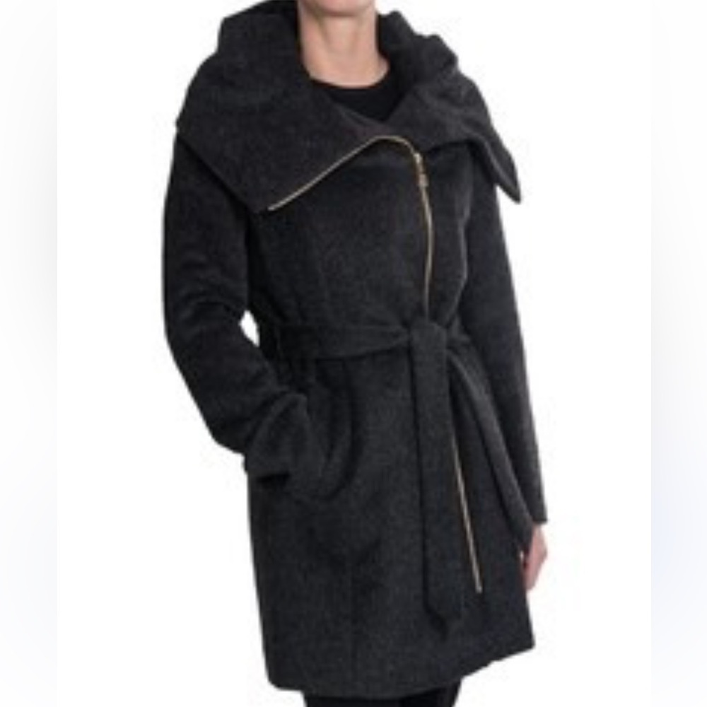 Cole Haan Women's Suri Alpaca Coat In Gray NWOT